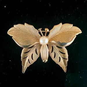 Vtg Antique Art Nouveau Deco
Signed K.L. 12k GF Gold Filled
Butterfly Pin Brooch